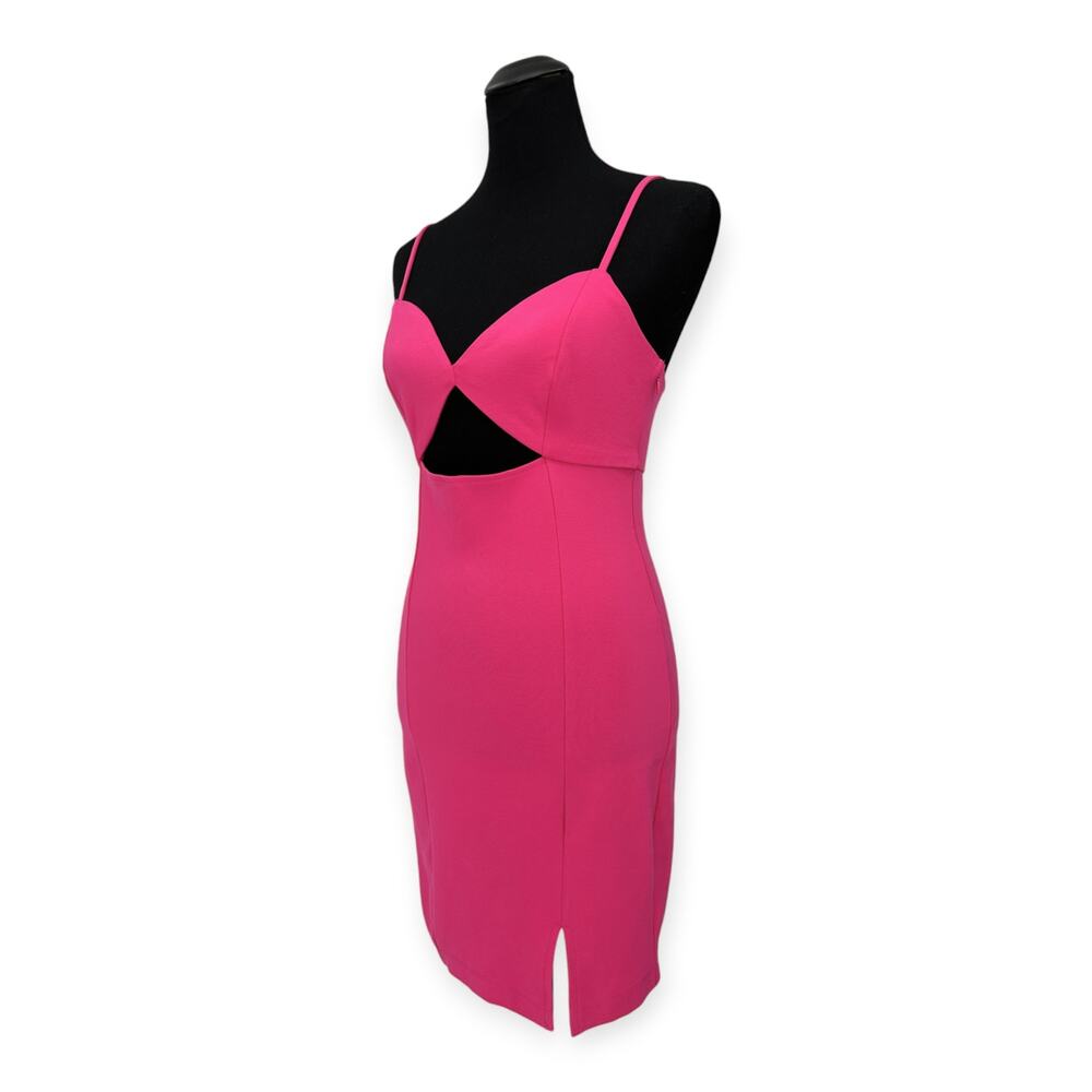 Socialite x Nordstrom | NWT | Small | Cutout Bodycon Mini Dress in Pink Peacock - Picture 4 of 9
